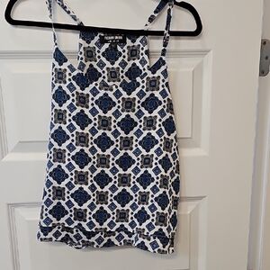 Fashion Union Blue and White Patterned Camisole
